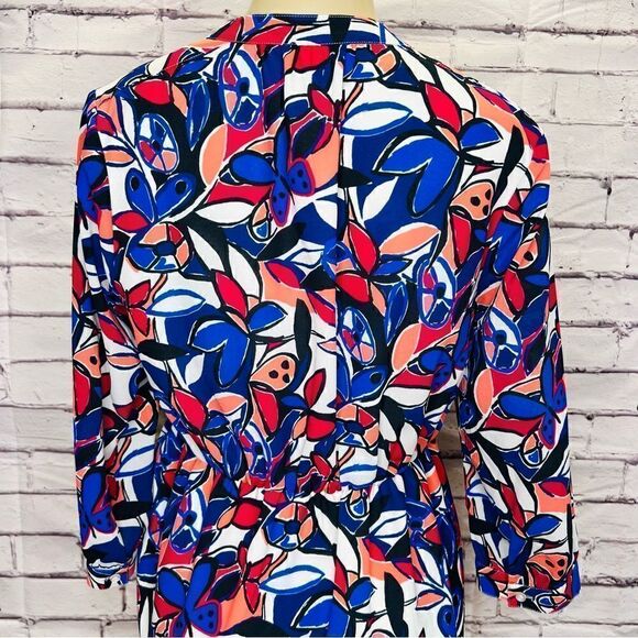 J.Crew Lace-up printed dress 3/4 sleeves size M - Picture 5 of 7
